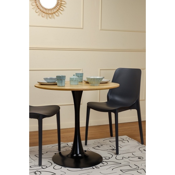 Stół Simplet Skinny dąb/ czarny 80 cm - Simplet